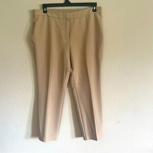 Investments petites woman dress pant size 14P khaki business casual formal